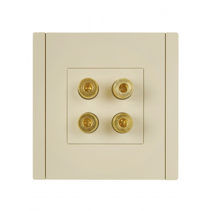 FORTE@PIANO Аудиорозетка 4-местная FP439 ваниль IEK