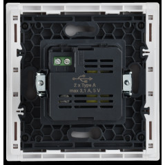 FORTE@PIANO Розетка USB A+A 3,1А FP249 белый IEK
