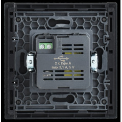 FORTE@PIANO Розетка USB A+A 3,1А FP349 серый IEK