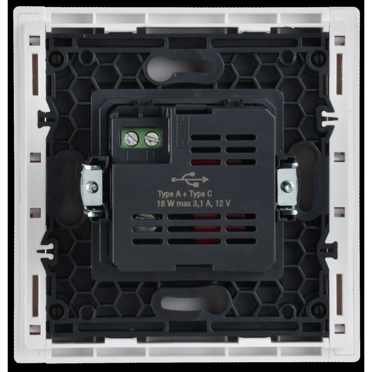 FORTE@PIANO Розетка USB A+C 18Вт FP251 белый IEK