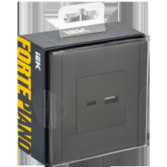 FORTE@PIANO Розетка USB A+C 18Вт FP351 серый IEK