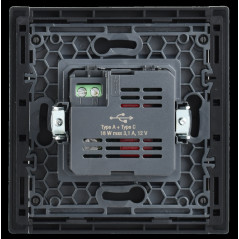 FORTE@PIANO Розетка USB A+C 18Вт FP551 сталь IEK