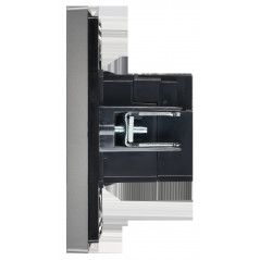 FORTE@PIANO Розетка USB A+C 18Вт FP551 сталь IEK