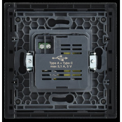 FORTE@PIANO Розетка USB A+C 3,1А FP550 сталь IEK