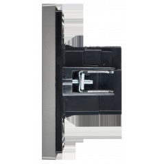 FORTE@PIANO Розетка USB A+C 3,1А FP550 сталь IEK
