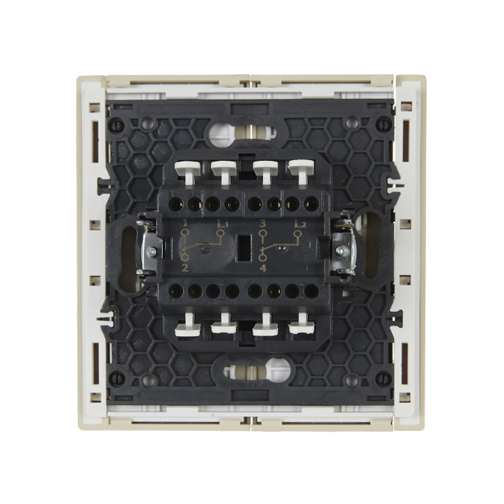 FORTE@PIANO Выключатель 2-клавишный проходной 10А FP407 ваниль IEK FORTE@PIANO Выключатель 2-клавишный проходной 10А FP407 ваниль IEK