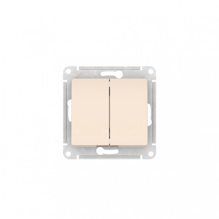 GLOSSA 2-клавишный ВЫКЛЮЧАТЕЛЬ, сх.5, 10АХ, быстрозажимные клеммы, БЕЖЕВЫЙ GLOSSA 2-клавишный ВЫКЛЮЧАТЕЛЬ, сх.5, 10АХ, быстрозажимные клеммы, БЕЖЕВЫЙ