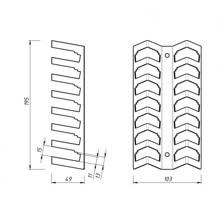 Кронштейн для хранения дисков настенный. белый