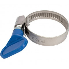 Хомут червячный обжимной бабочка нержавеющая сталь 20-32 (2 шт.)