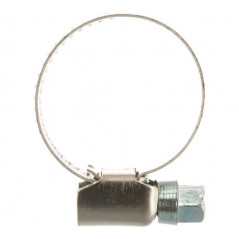 Хомут червячный обжимной нержавеющая сталь 16-25 (1 шт.)