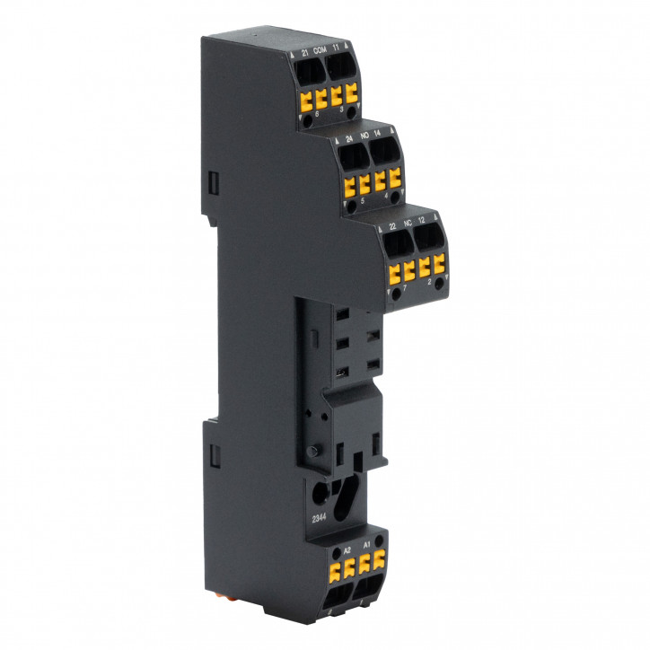 Колодка c клеммами push-in для реле на 2 группы: IR-24DC/230AC-2CO Колодка c клеммами push-in для реле на 2 группы: IR-24DC/230AC-2CO