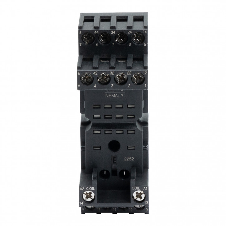Колодка с винтовыми клеммами для реле на 4 группы: IR-24DC/220DC/230AC-4CO