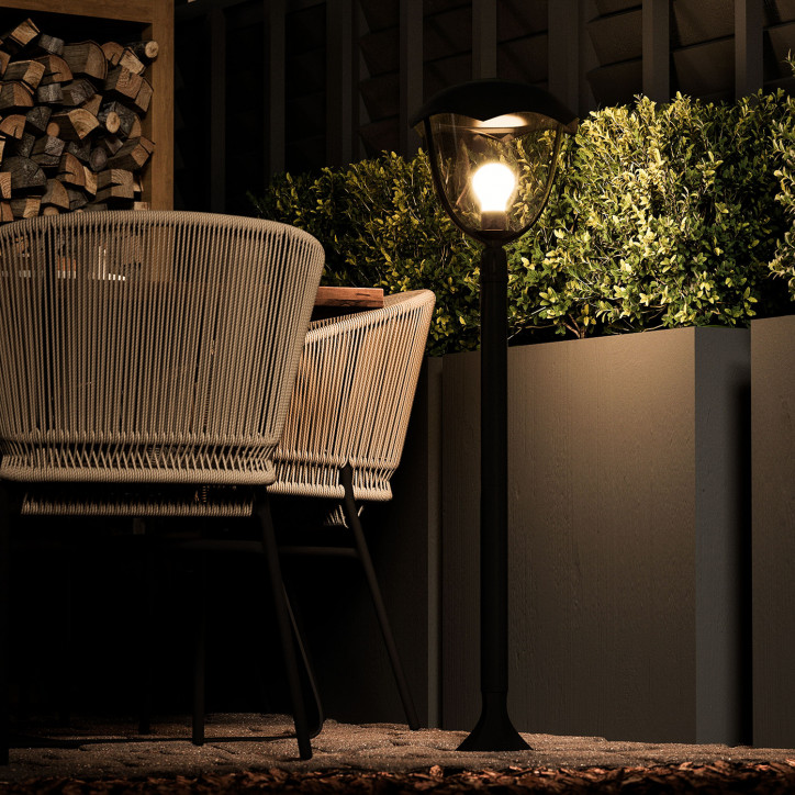 Светильник садово-парковый столб НТУ 1хE27 AC 220В Черный IP54 200х200х1000мм Алюминий max 60Вт ланд