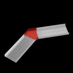 Угол горизонтальный 45 гр. 100х500 мм ПЛЮС INOX304