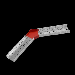 Угол горизонтальный 45 гр. 80х200 мм ПЛЮС INOX304