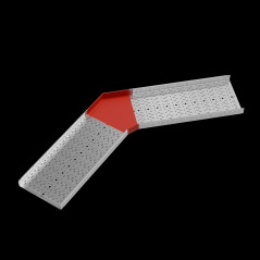 Угол горизонтальный 45 гр. 80х500 мм ПЛЮС INOX304