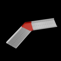 Угол горизонтальный 45 гр. 80х600 мм ПЛЮС INOX304