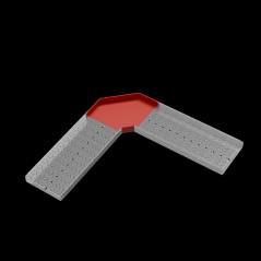 Угол горизонтальный 90 гр. 100х500 мм ПЛЮС INOX304