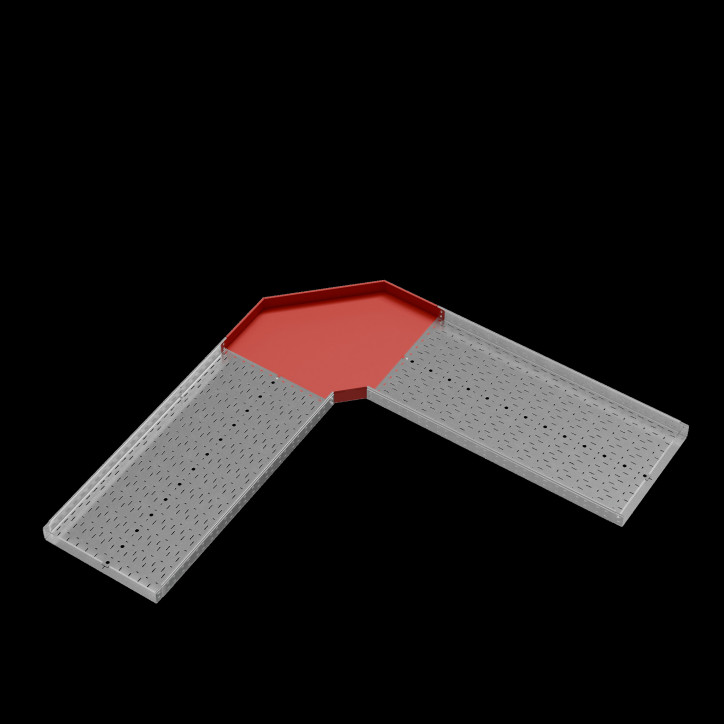 Угол горизонтальный 90 гр. 80х600 мм ПЛЮС INOX304