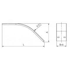 Крышка на угол вертикальный внешний 45 градусов 100х300, 1,2 мм, в комплекте с крепежными элементами необходимыми для монтажа