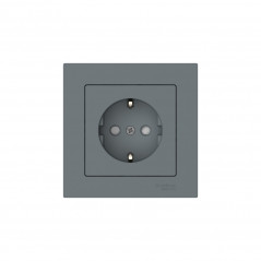 ATLASDESIGN РОЗЕТКА с заземлением со шторками, 16А, в сборе, быстрозажимные клеммы, ГРИФЕЛЬ