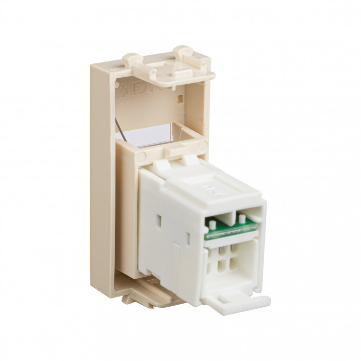 Компьютерная розетка ''Ванильная дымка'' ''Avanti'' RJ-45 модульная, кат. 6А, 1 мод Компьютерная розетка ''Ванильная дымка'' ''Avanti'' RJ-45 модульная, кат. 6А, 1 мод