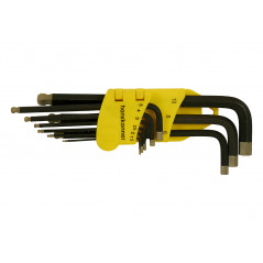 Набор шестигранных ключей с шариковым наконечником алмазное покрытие сталь S2 1.5-10'мм(1 комплект - 9шт)