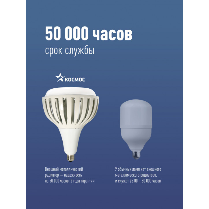 Лампа светодиодная LED 200Вт 220В E40 D170х248 4500К белый 19000 лм Лампа светодиодная LED 200Вт 220В E40 D170х248 4500К белый 19000 лм