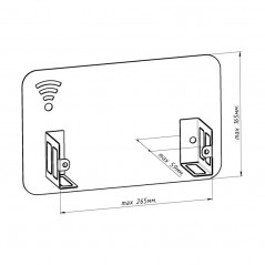 Держатель для хранения роутера. с регулировкой размеров. настенный. черный