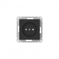 ATLASDESIGN РОЗЕТКА без заземления со шторками, 16А, быстрозажимные клеммы, КАРБОН
