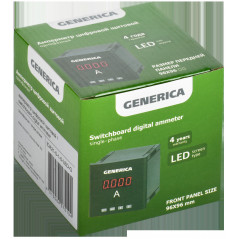 Амперметр цифровой щитовой однофазный 96х96мм LED GENERICA