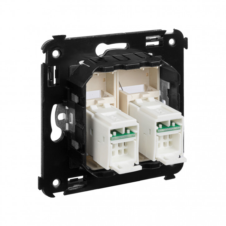 Avanti Розетка RJ-45 в стену, кат.6 двойная, ''Ванильная дымка''