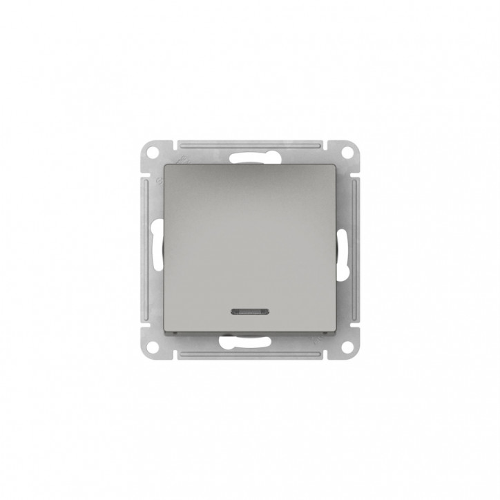 ATLASDESIGN 1-клавишный ПЕРЕКЛЮЧАТЕЛЬ с подсветкой, сх.6а, 10АХ, быстрозажимные клеммы, СТАЛЬ ATLASDESIGN 1-клавишный ПЕРЕКЛЮЧАТЕЛЬ с подсветкой, сх.6а, 10АХ, быстрозажимные клеммы, СТАЛЬ