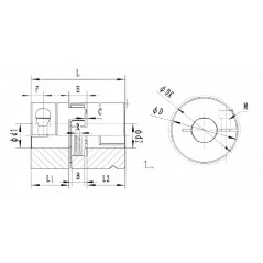 Муфта JC55-C (d-10 мм) соединительная виброгасящая TECHNIX