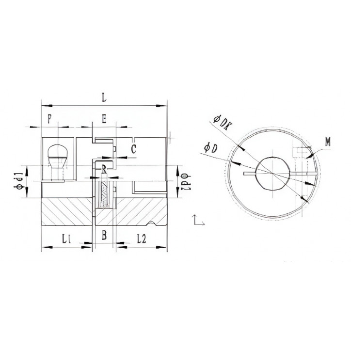 Муфта JC14-C (d-5 мм) соединительная виброгасящая TECHNIX Муфта JC14-C (d-5 мм) соединительная виброгасящая TECHNIX