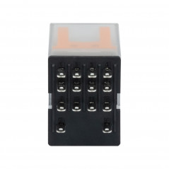 Реле миниатюрное промышленное общего назначения, 4CO, ком. ток 6А, AgSnO2, напряжение 24V DC, опция: тест-кнопка+светодиод+защит