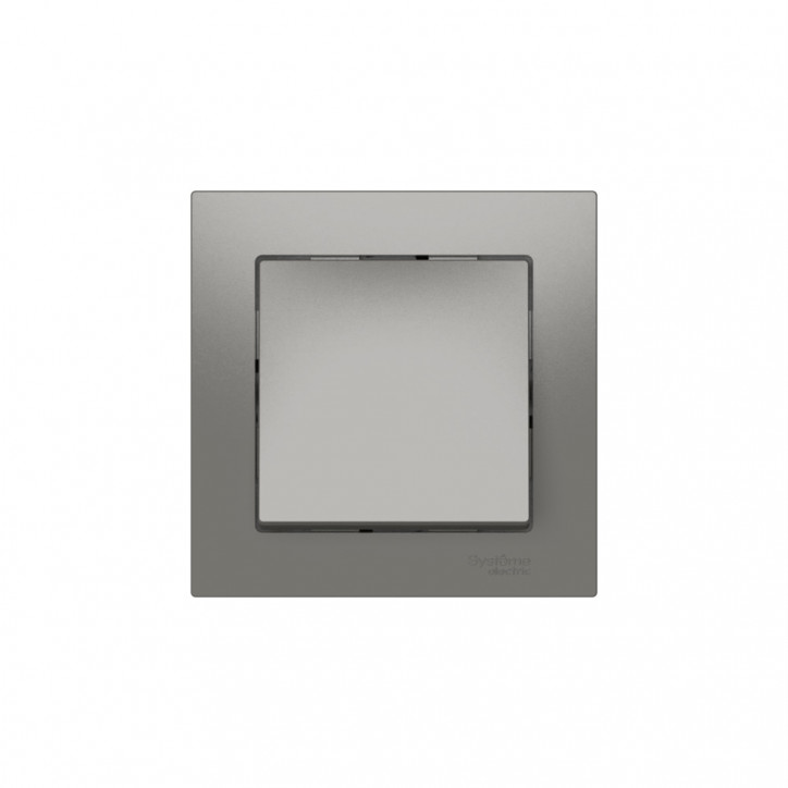 ATLASDESIGN 1-клавишный ВЫКЛЮЧАТЕЛЬ, сх.1, 10АХ, в сборе, быстрозажимные клеммы, СТАЛЬ