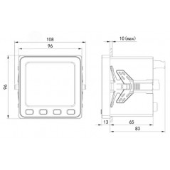 Устройство измерительное многофункциональное MMD9-C, ЖК-дисплей, RS-485, Modbus
