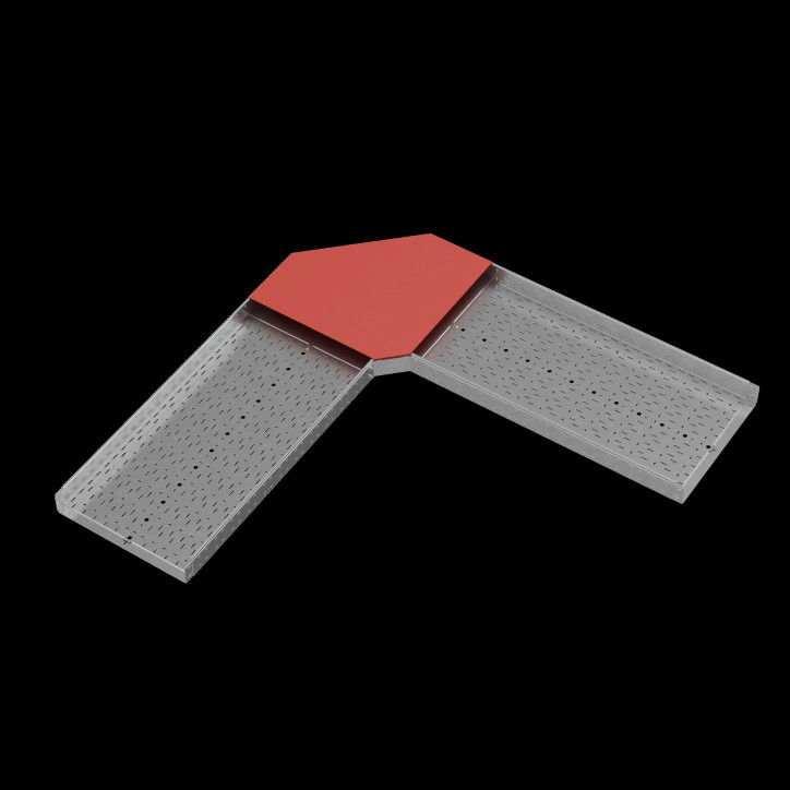 Крышка горизонт. угла 90 гр. 600 мм ПЛЮС Крышка горизонт. угла 90 гр. 600 мм ПЛЮС