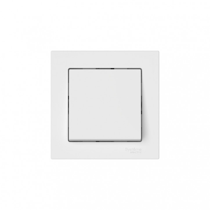 ATLASDESIGN 1-клавишный ВЫКЛЮЧАТЕЛЬ, сх.1, 10АХ, в сборе, быстрозажимные клеммы, БЕЛЫЙ