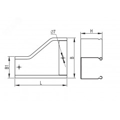 Переходник RRS левосторонний 200/150 H100 в комплекте с крепежными элементами и соединительными пластинами