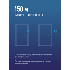 Звонок беспроводной 150м 32 мелодии брызгощитный