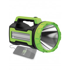 Фонарь-прожектор светодиодный аккумуляторный , LED 10вт+4вт, з/у 220/12в, usb выход