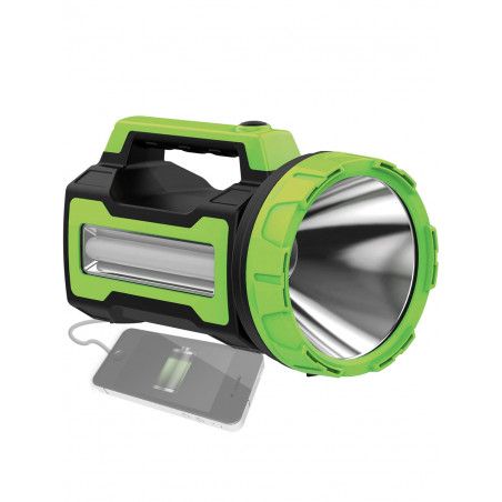 Фонарь-прожектор светодиодный аккумуляторный , LED 10вт+4вт, з/у 220/12в, usb выход