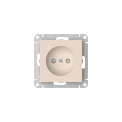ATLASDESIGN РОЗЕТКА без заземления со шторками, 16А, быстрозажимные клеммы, БЕЖЕВЫЙ