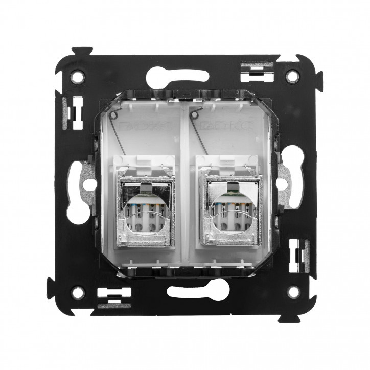 Avanti Розетка RJ-45 в стену, кат.6 двойная экранированная, ''Белое облако'' Avanti Розетка RJ-45 в стену, кат.6 двойная экранированная, ''Белое облако''
