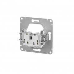 GLOSSA РОЗЕТКА без заземления, 16А, быстрозажимные клеммы, БЕЛЫЙ