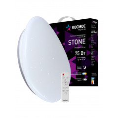 Светильник светодиодный ДБО-75 настенно-потолочный управляемый STONE 230В 3000-6500K 6000Лм 528x104мм
