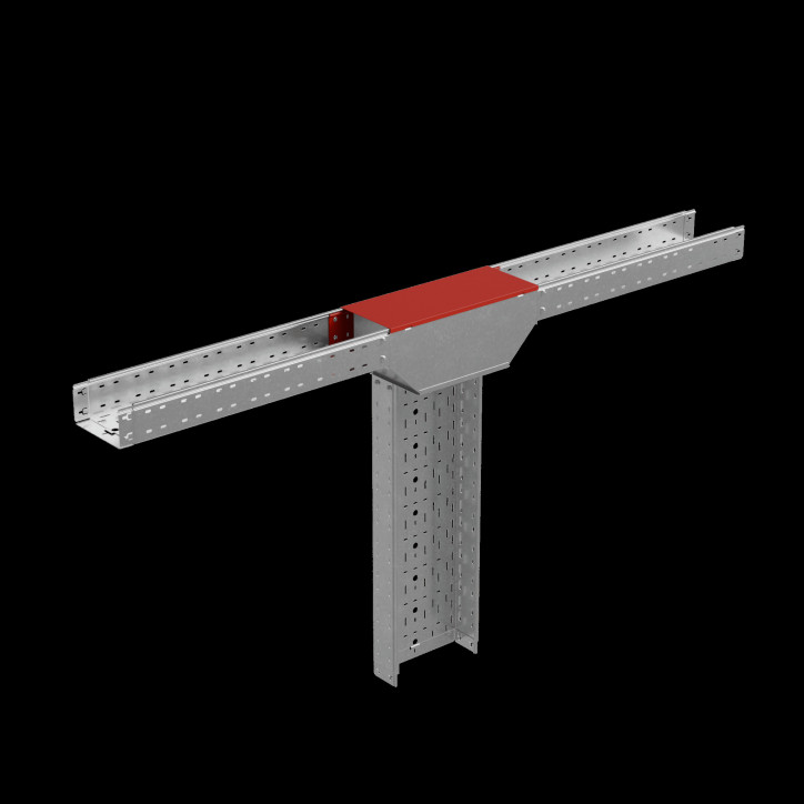Крышка на верт. Т-ответвитель переходник 300-600 мм с разворотом трассы на 90 гр. ПЛЮС (нижняя часть больше исходной) Крышка на верт. Т-ответвитель переходник 300-600 мм с разворотом трассы на 90 гр. ПЛЮС (нижняя часть больше исходной)