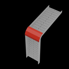 Крышка внеш. верт. угла 90 гр. 500 мм ПЛЮС INOX304